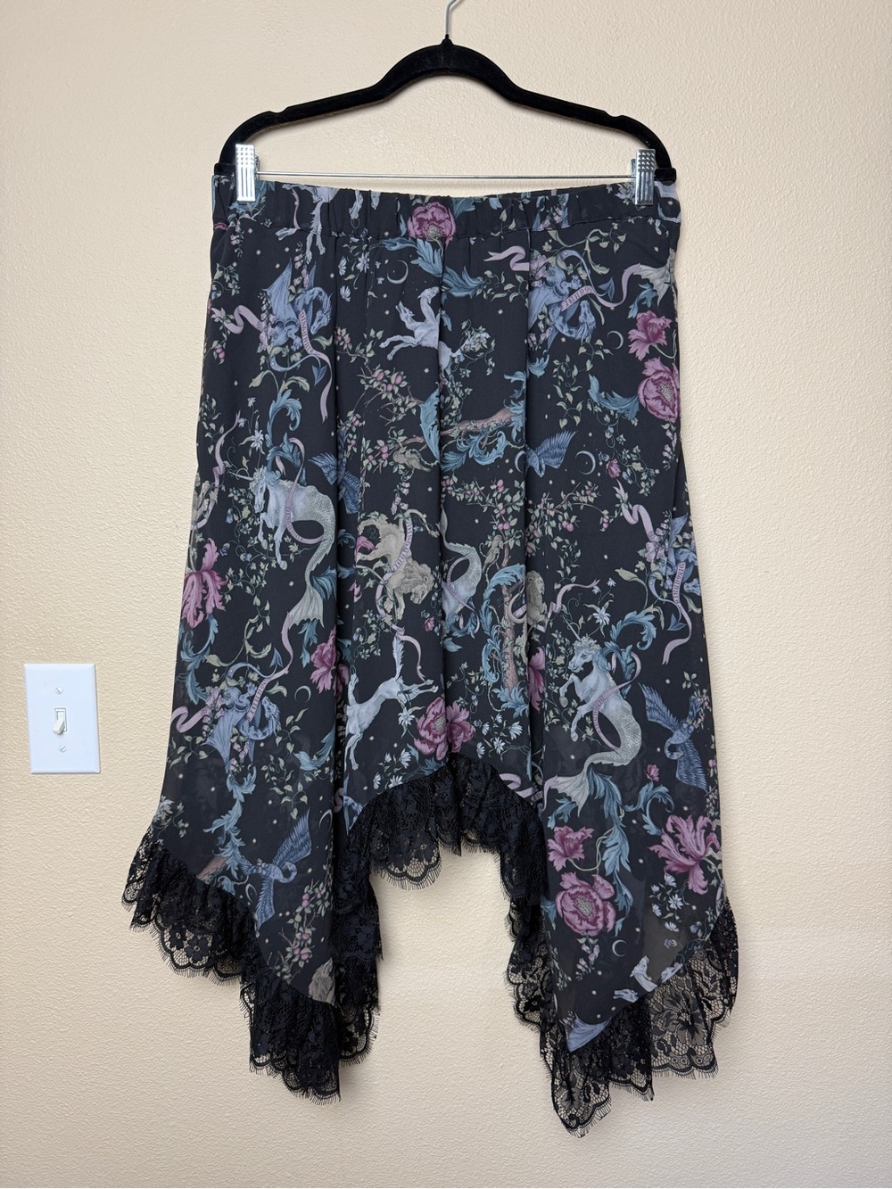 Disturbia Merunicorn Enchanted Forest Midi Skirt Size 10 Whimsigoth - Picture 4 of 10